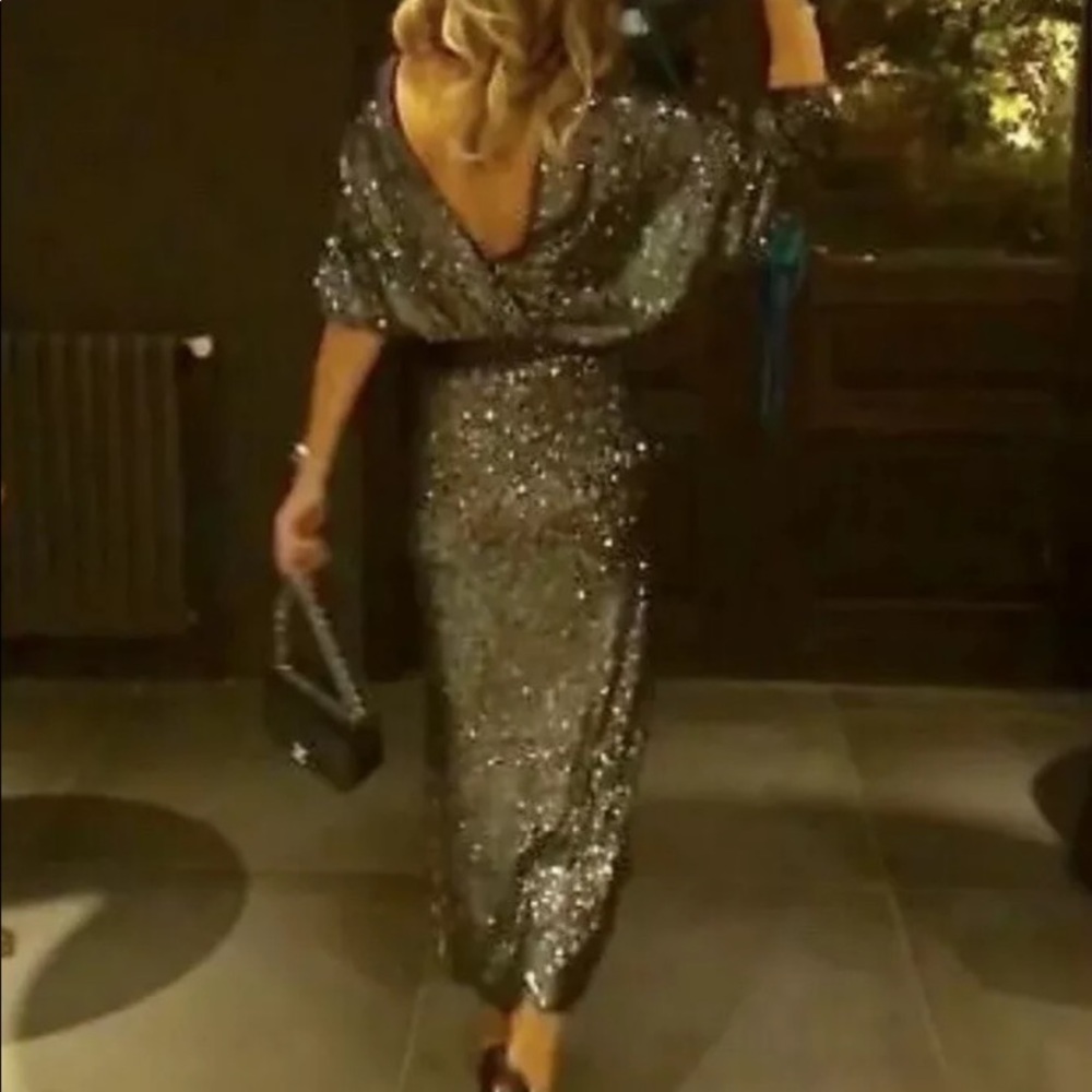Zara Open back sequin dress